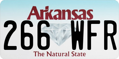 AR license plate 266WFR
