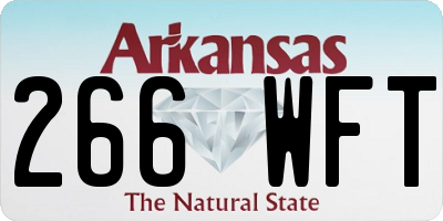 AR license plate 266WFT