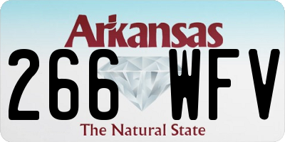 AR license plate 266WFV