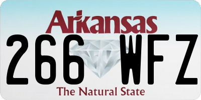 AR license plate 266WFZ