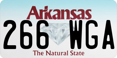 AR license plate 266WGA