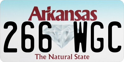 AR license plate 266WGC