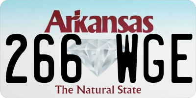 AR license plate 266WGE