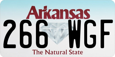 AR license plate 266WGF