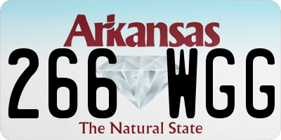 AR license plate 266WGG