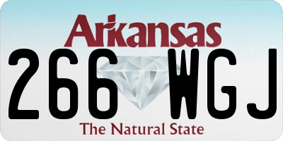 AR license plate 266WGJ