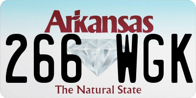 AR license plate 266WGK