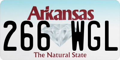 AR license plate 266WGL