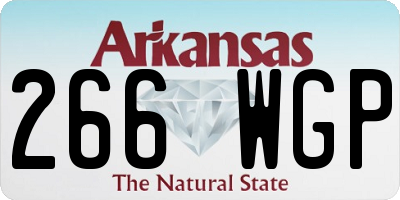AR license plate 266WGP