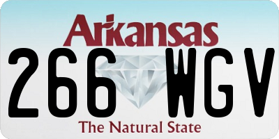 AR license plate 266WGV