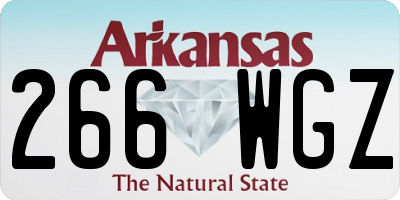 AR license plate 266WGZ