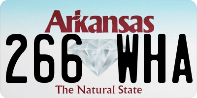AR license plate 266WHA