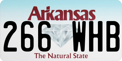 AR license plate 266WHB