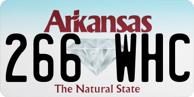 AR license plate 266WHC
