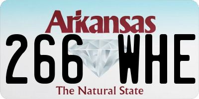 AR license plate 266WHE