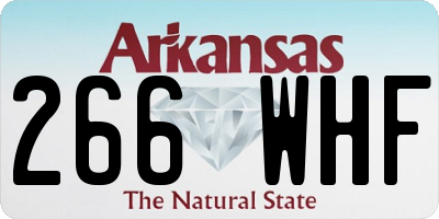 AR license plate 266WHF