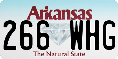 AR license plate 266WHG
