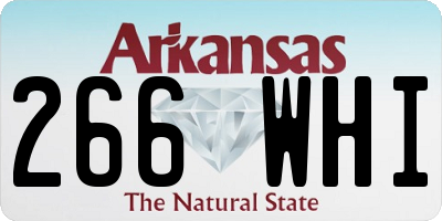 AR license plate 266WHI