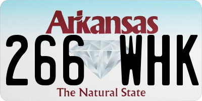 AR license plate 266WHK
