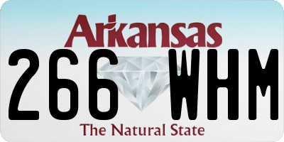 AR license plate 266WHM
