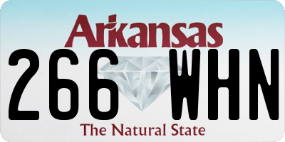 AR license plate 266WHN