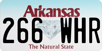 AR license plate 266WHR