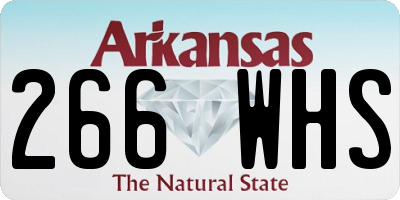 AR license plate 266WHS
