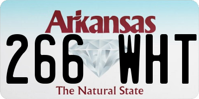 AR license plate 266WHT
