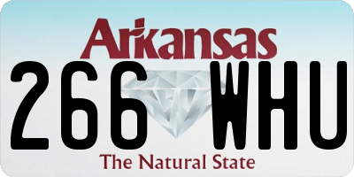 AR license plate 266WHU