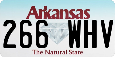AR license plate 266WHV