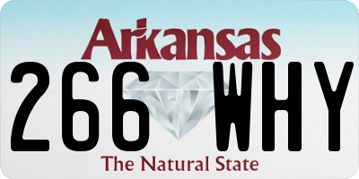 AR license plate 266WHY