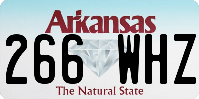 AR license plate 266WHZ