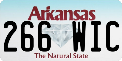 AR license plate 266WIC