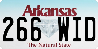AR license plate 266WID
