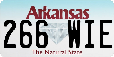 AR license plate 266WIE