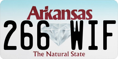 AR license plate 266WIF