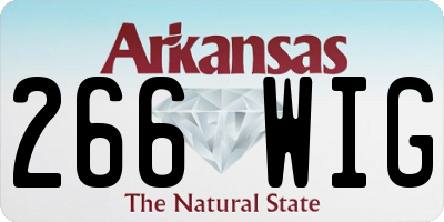 AR license plate 266WIG