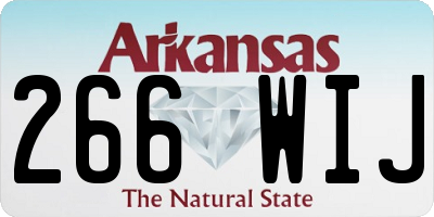 AR license plate 266WIJ