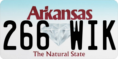 AR license plate 266WIK