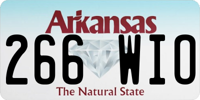 AR license plate 266WIO