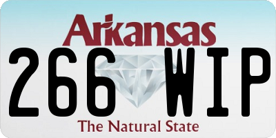 AR license plate 266WIP