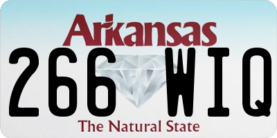AR license plate 266WIQ