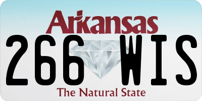 AR license plate 266WIS