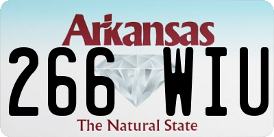AR license plate 266WIU