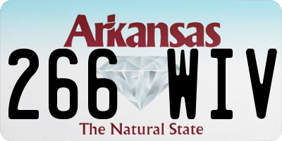 AR license plate 266WIV