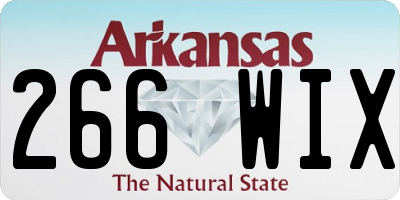 AR license plate 266WIX