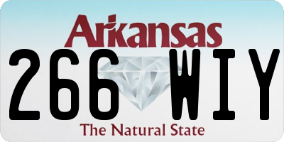AR license plate 266WIY
