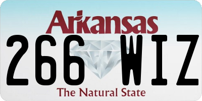 AR license plate 266WIZ