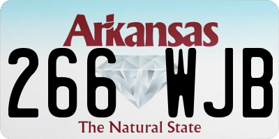 AR license plate 266WJB