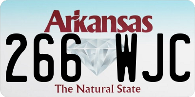 AR license plate 266WJC
